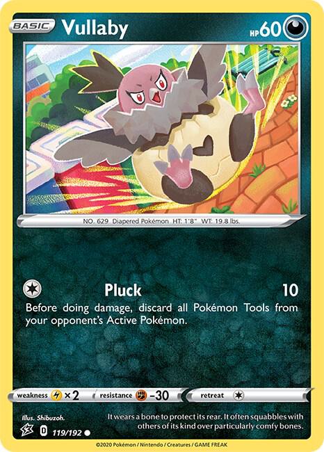 Vullaby 119/192 Reverse Holofoil — Rebel Clash Pokémon card