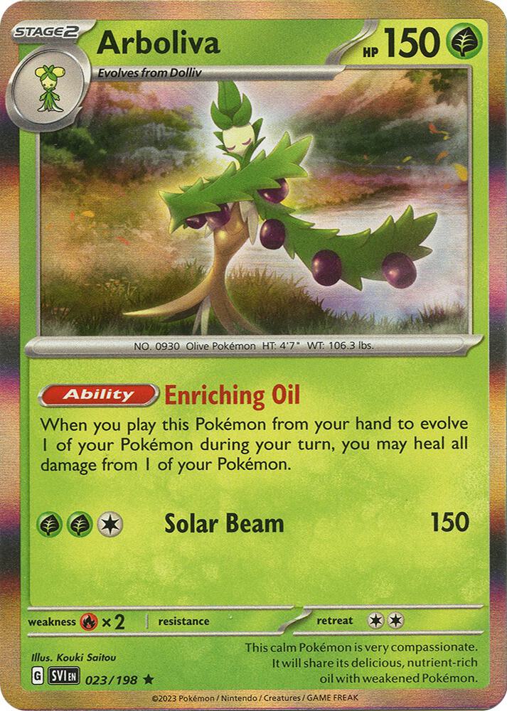 Pokemon - Scarlet & Violet - Arboliva - 023/198 - Reverse Holofoil