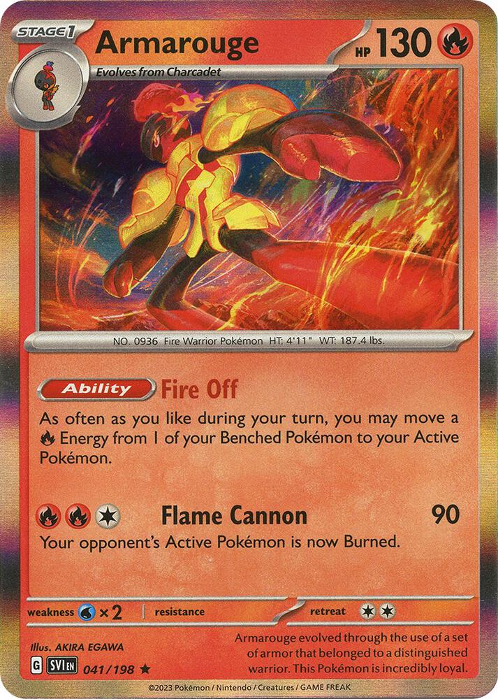 Armarouge 041/198 Holofoil — Scarlet & Violet Pokémon card
