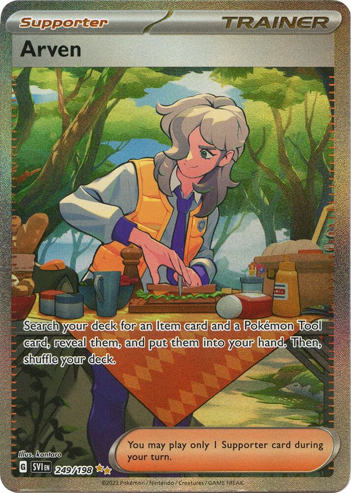 Arven 249/198 Holofoil — Scarlet & Violet Pokémon card
