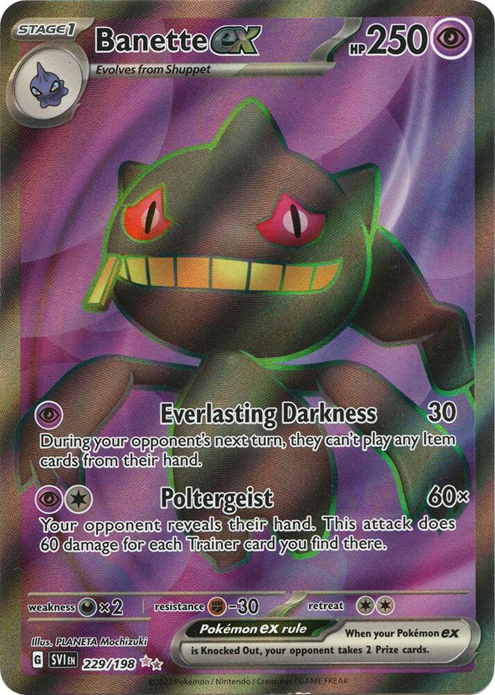 Pokemon - Scarlet & Violet - Banette ex - 229/198 - Holofoil