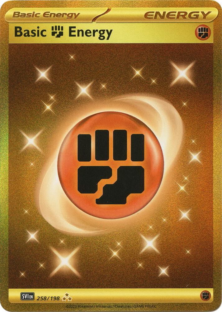 Basic Fighting Energy 258/198 Holofoil — Scarlet & Violet Pokémon card