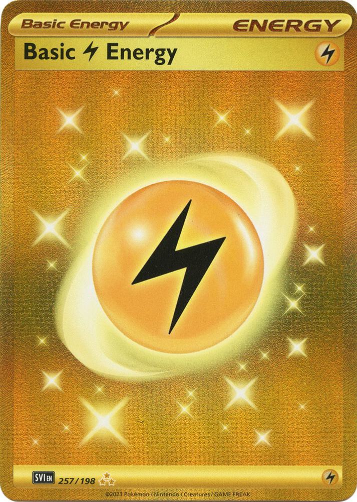 Basic Lightning Energy 257/198 Holofoil — Scarlet & Violet Pokémon card