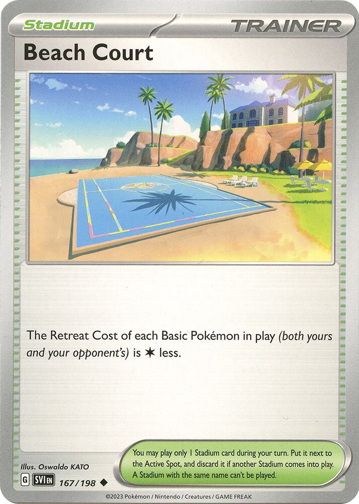 Beach Court 167/198 Reverse Holofoil — Scarlet & Violet Pokémon card