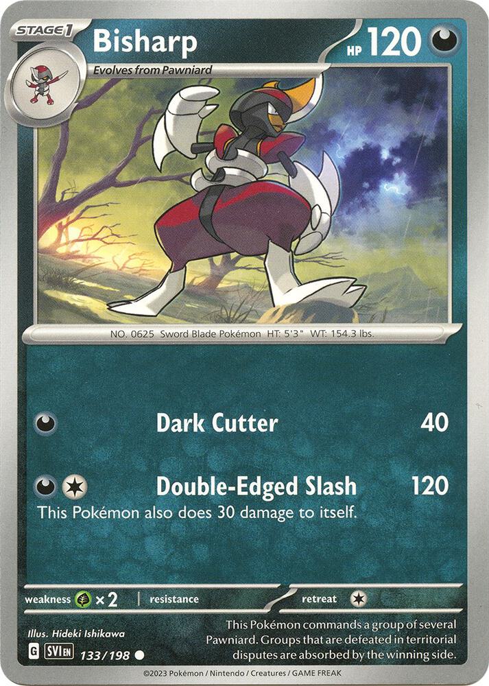 Bisharp 133/198 Reverse Holofoil — Scarlet & Violet Pokémon card
