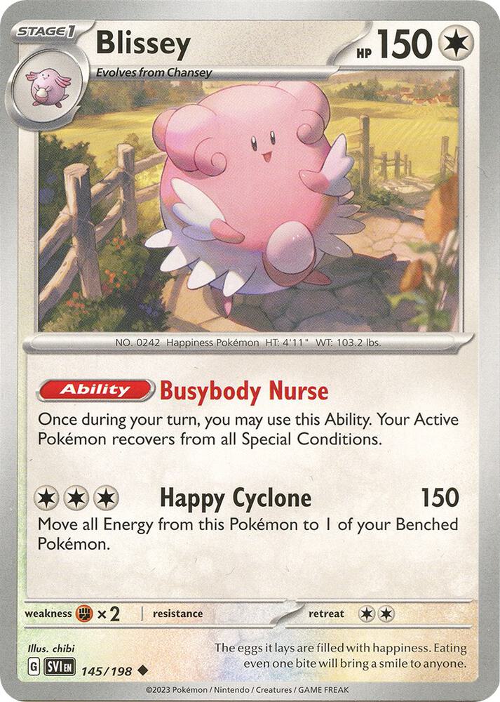 Blissey 145/198 Reverse Holofoil — Scarlet & Violet Pokémon card