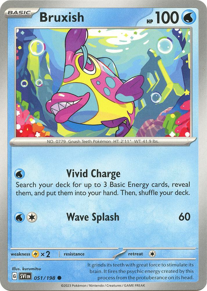 Bruxish 051/198 Reverse Holofoil — Scarlet & Violet Pokémon card