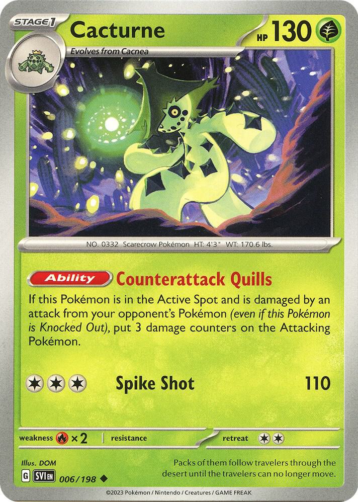 Pokemon - Scarlet & Violet - Cacturne - 006/198 - Reverse Holofoil