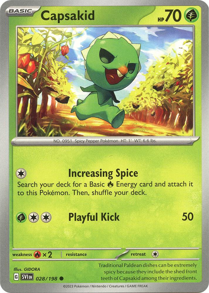 Capsakid 028/198 — Scarlet & Violet Pokémon card