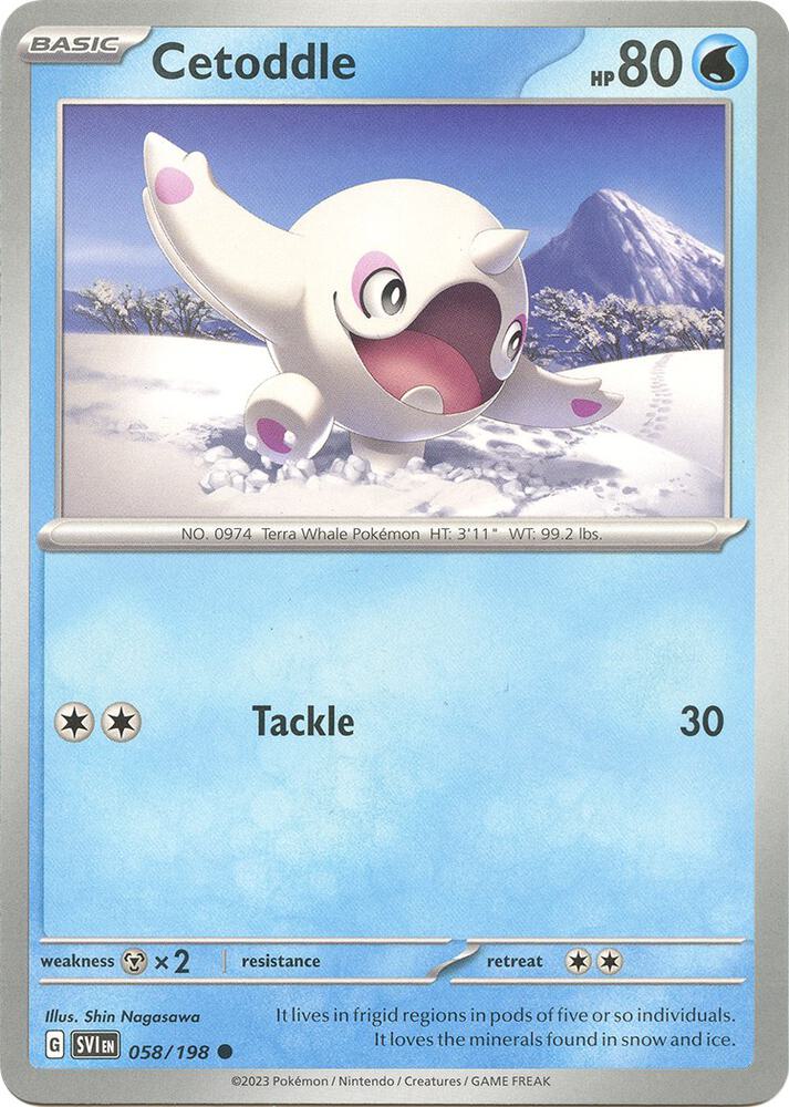 Cetoddle 058/198 Reverse Holofoil — Scarlet & Violet Pokémon card
