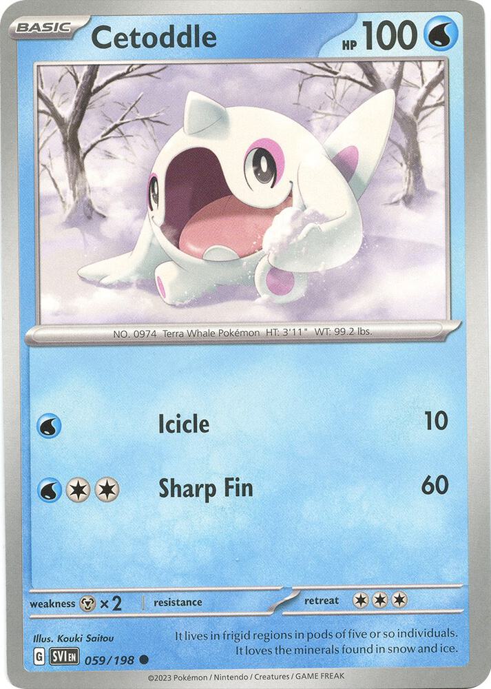 Cetoddle 059/198 Reverse Holofoil — Scarlet & Violet Pokémon card