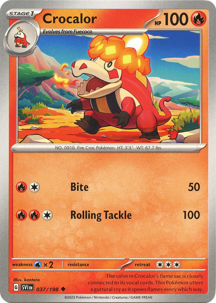 Pokemon - Scarlet & Violet - Crocalor - 037/198 - Reverse Holofoil