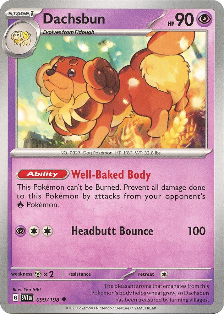 Dachsbun 099/198 Reverse Holofoil — Scarlet & Violet Pokémon card
