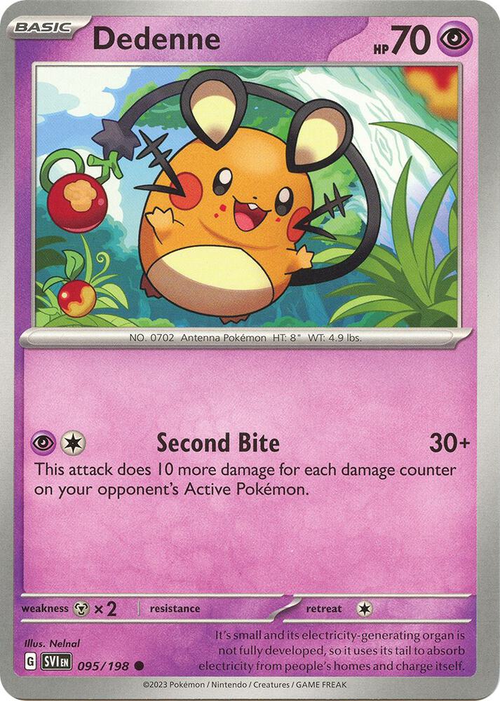 Dedenne 095/198 — Scarlet & Violet Pokémon card