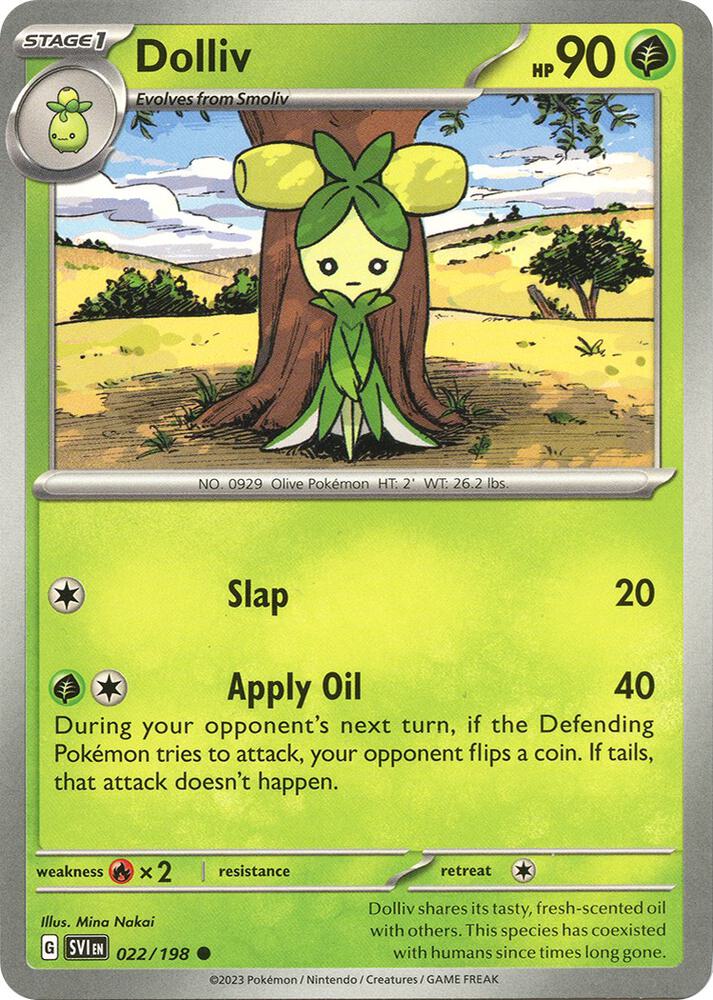Dolliv 022/198 Reverse Holofoil — Scarlet & Violet Pokémon card