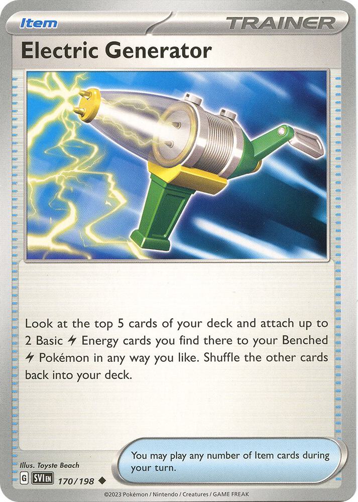Electric Generator 170/198 Reverse Holofoil — Scarlet & Violet Pokémon card