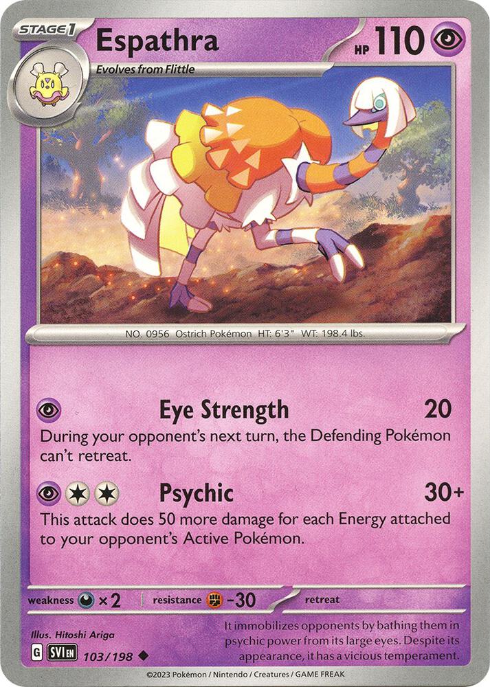 Espathra 103/198 — Scarlet & Violet Pokémon card