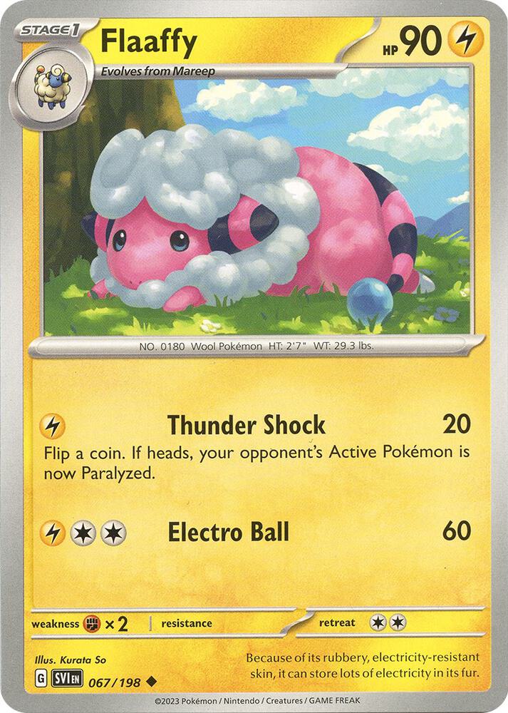 Flaaffy 067/198 — Scarlet & Violet Pokémon card