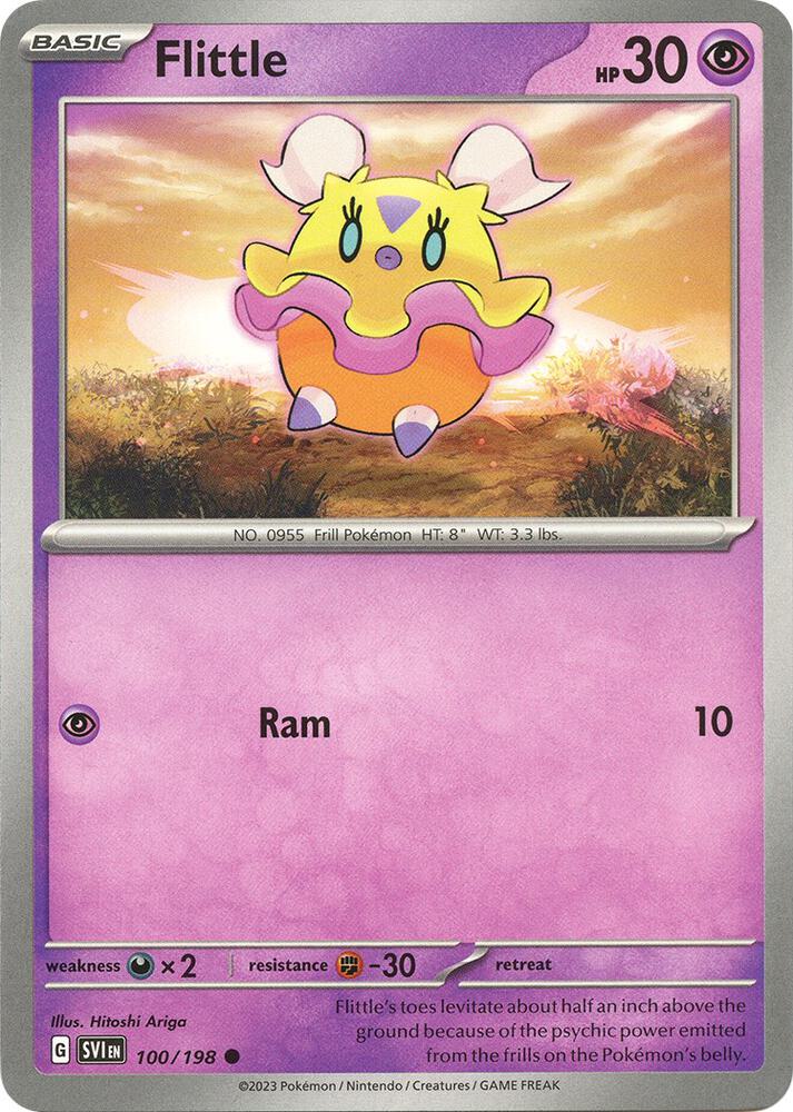 Flittle 100/198 Reverse Holofoil — Scarlet & Violet Pokémon card