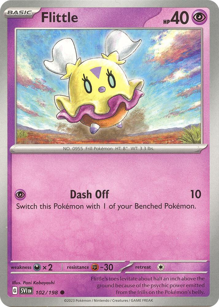 Flittle 102/198 Reverse Holofoil — Scarlet & Violet Pokémon card