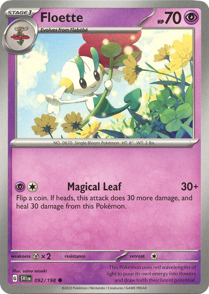 Floette 092/198 Reverse Holofoil — Scarlet & Violet Pokémon card