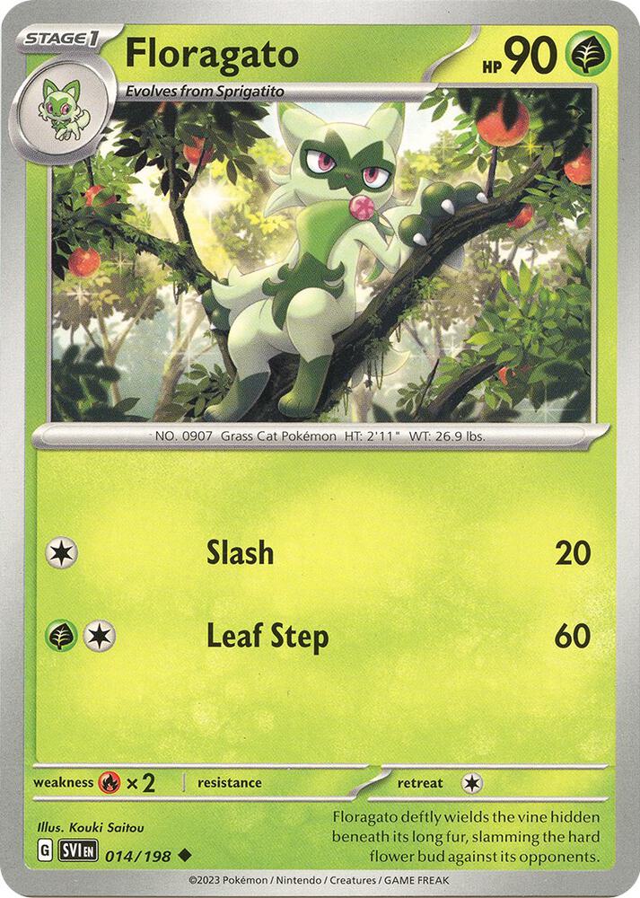 Floragato 014/198 Reverse Holofoil — Scarlet & Violet Pokémon card