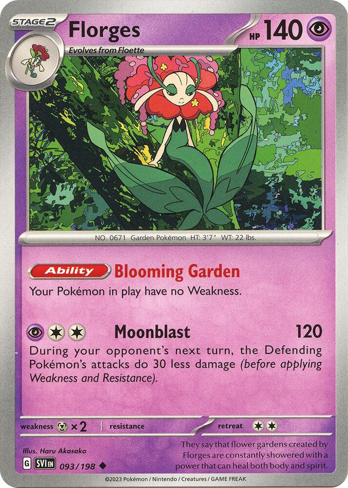 Florges 093/198 — Scarlet & Violet Pokémon card