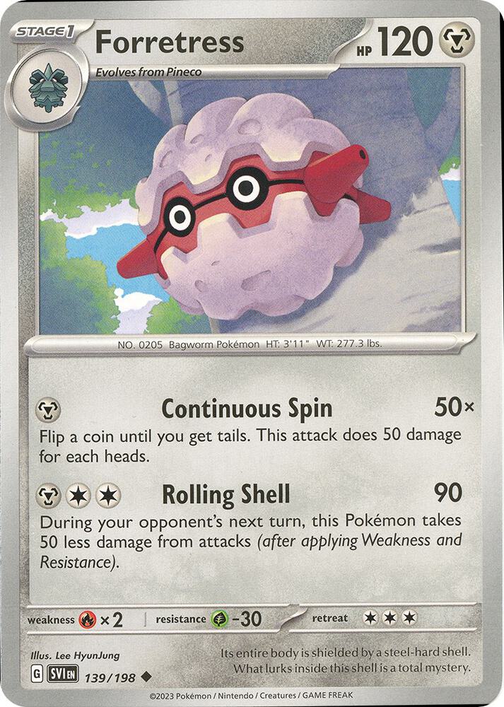 Forretress 139/198 — Scarlet & Violet Pokémon card