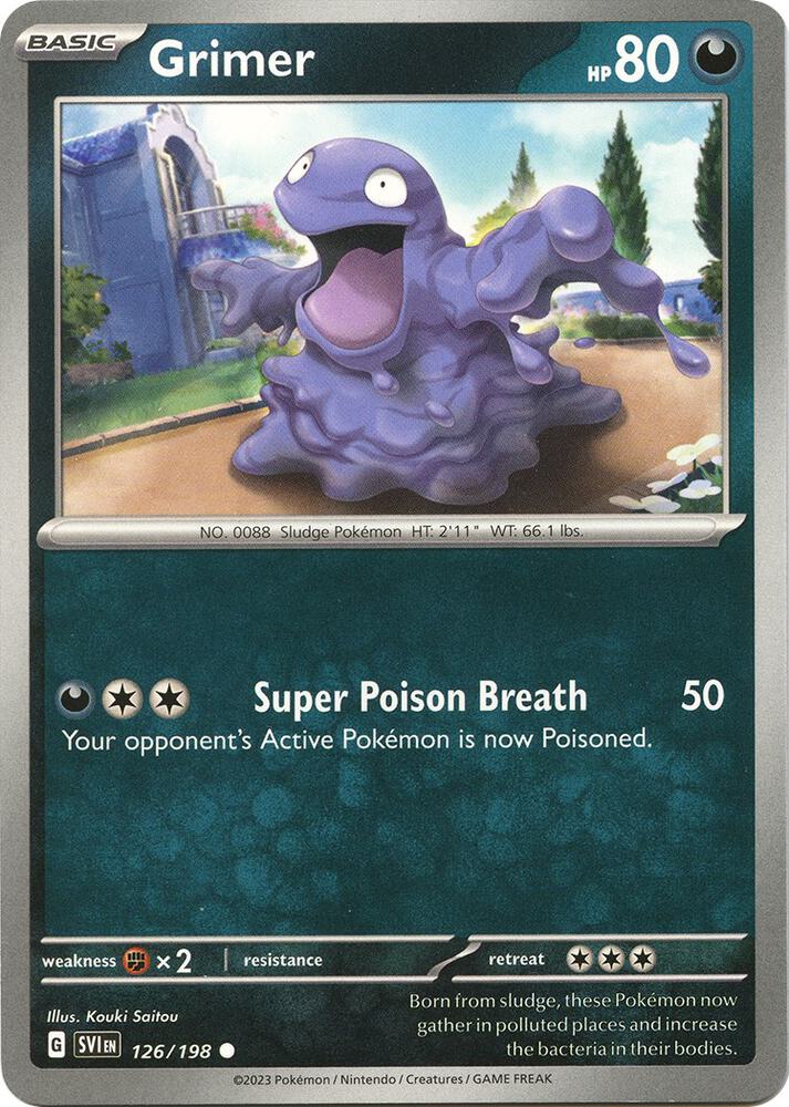 Grimer 126/198 — Scarlet & Violet Pokémon card