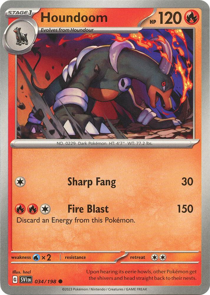 Pokemon - Scarlet & Violet - Houndoom - 034/198
