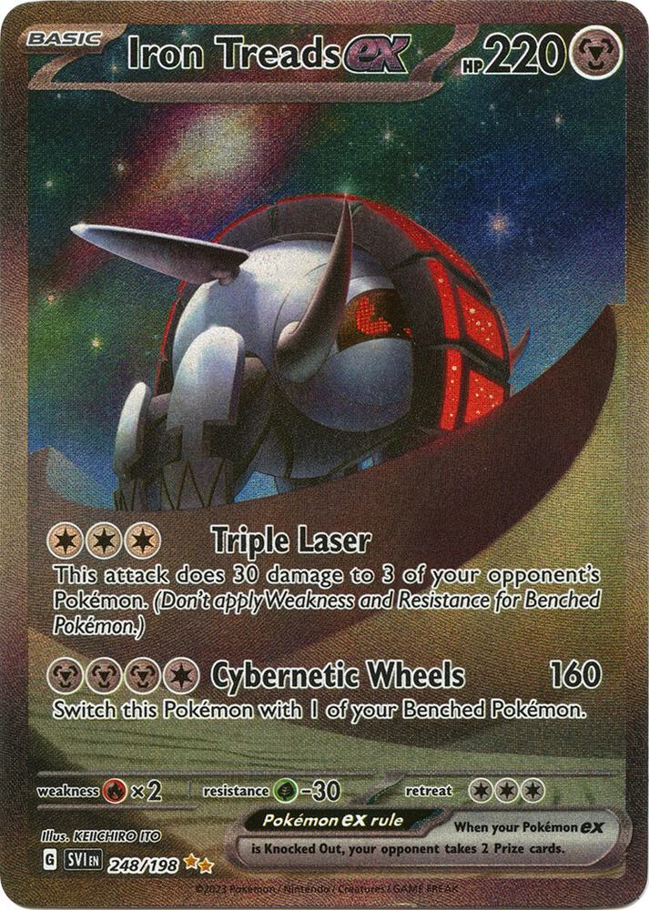 Iron Treads ex 248/198 Holofoil — Scarlet & Violet Pokémon card
