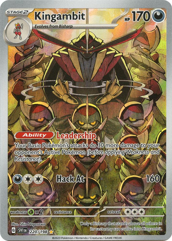 Kingambit 220/198 Holofoil — Scarlet & Violet Pokémon card