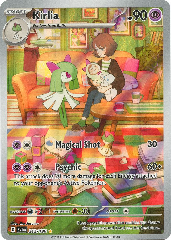 Kirlia 212/198 Holofoil — Scarlet & Violet Pokémon card