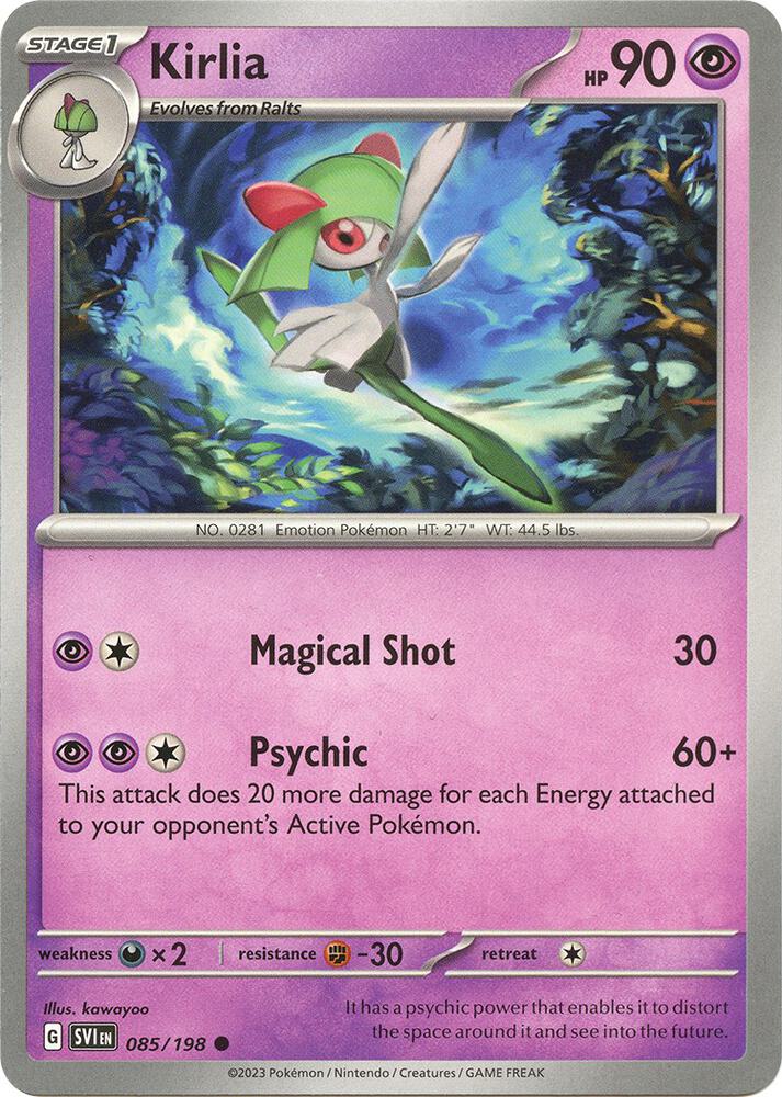Kirlia 085/198 Reverse Holofoil — Scarlet & Violet Pokémon card