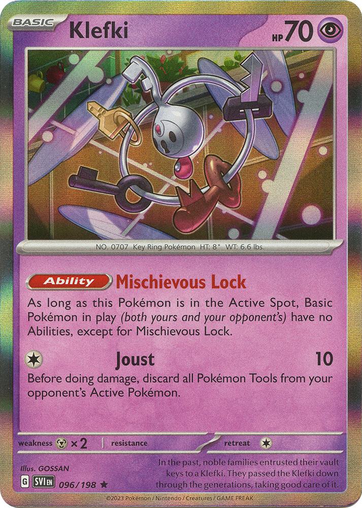 Klefki 096/198 Holofoil — Scarlet & Violet Pokémon card