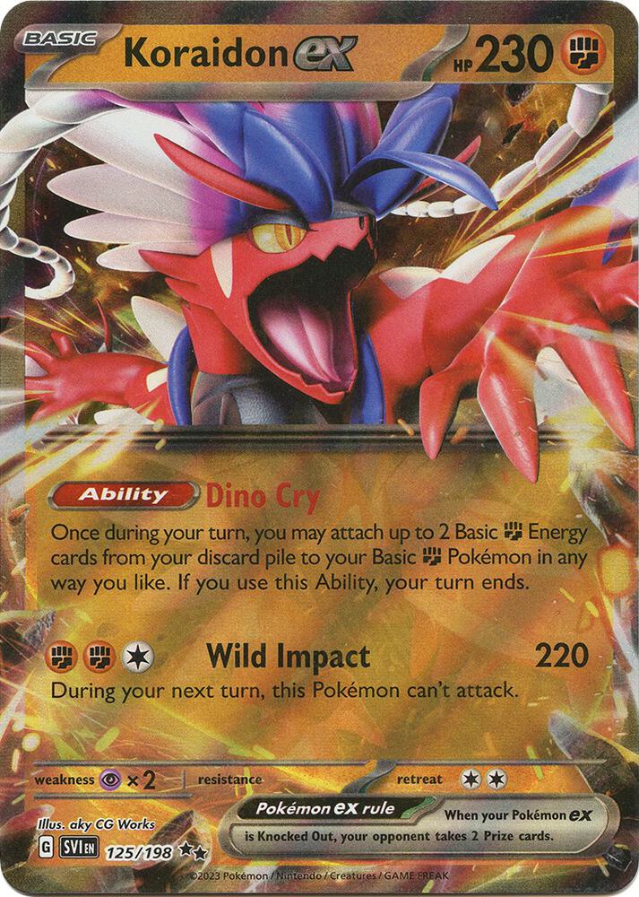 Koraidon ex 125/198 Holofoil — Scarlet & Violet Pokémon card