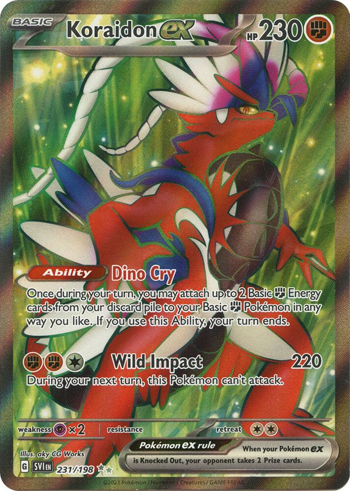 Koraidon ex 231/198 Holofoil — Scarlet & Violet Pokémon card
