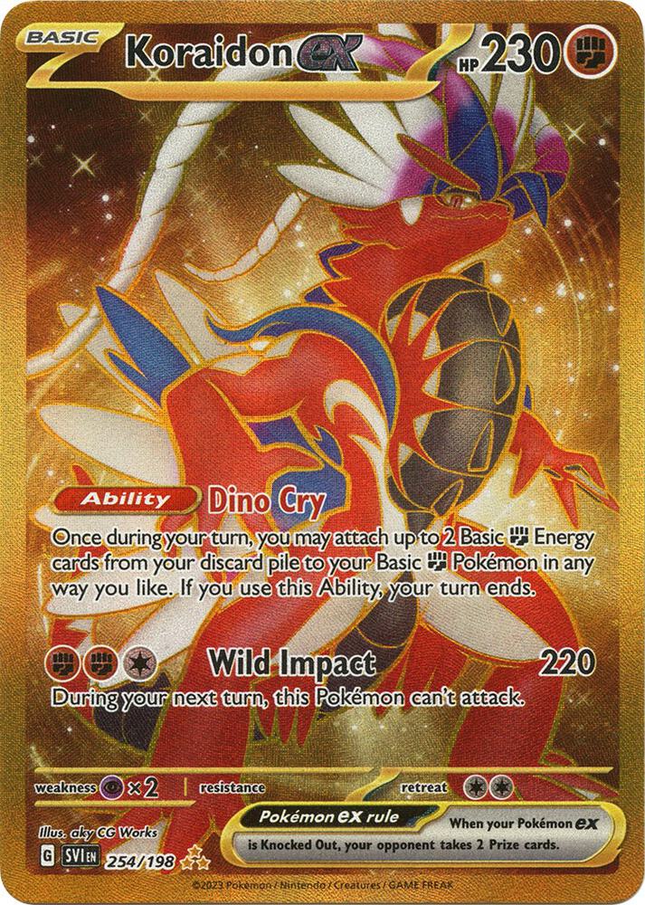 Koraidon ex 254/198 Holofoil — Scarlet & Violet Pokémon card