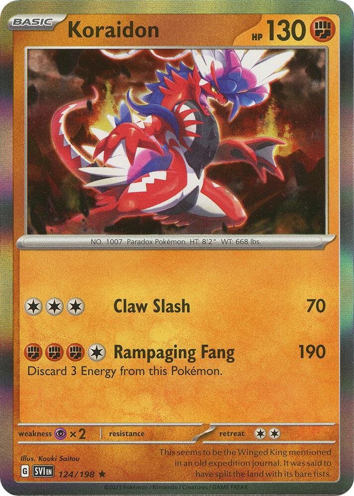 Koraidon 124/198 Holofoil — Scarlet & Violet Pokémon card