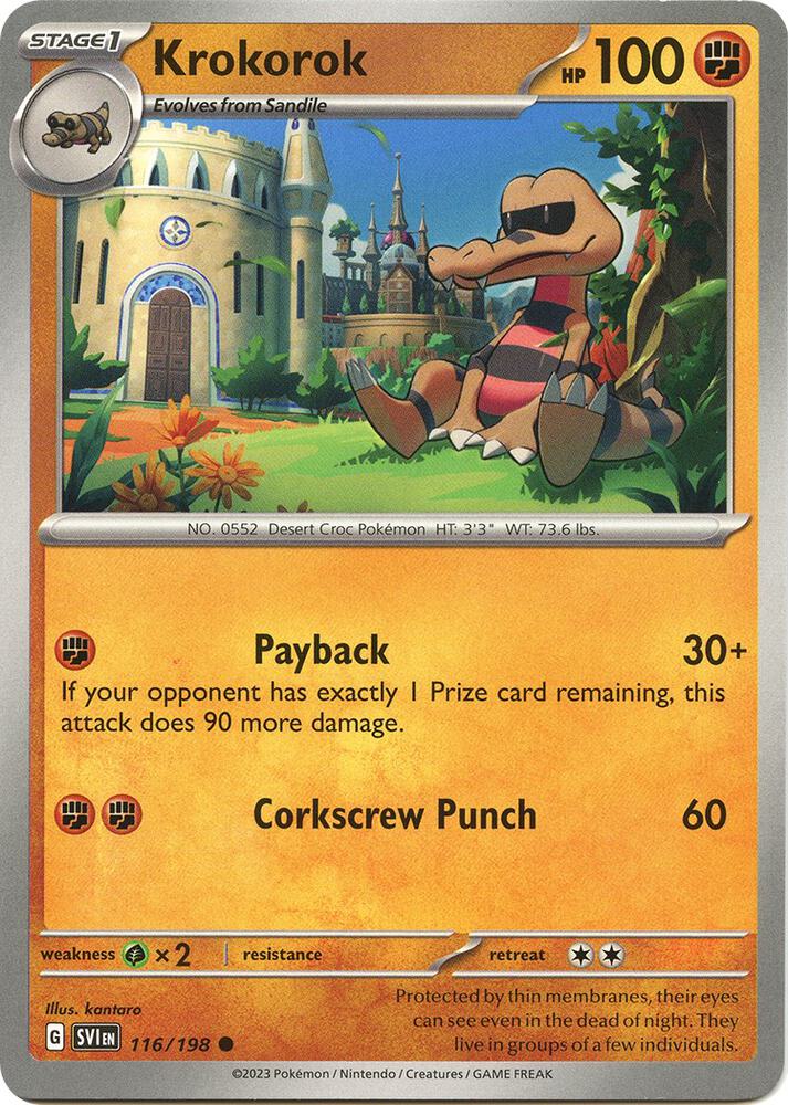 Krokorok 116/198 — Scarlet & Violet Pokémon card
