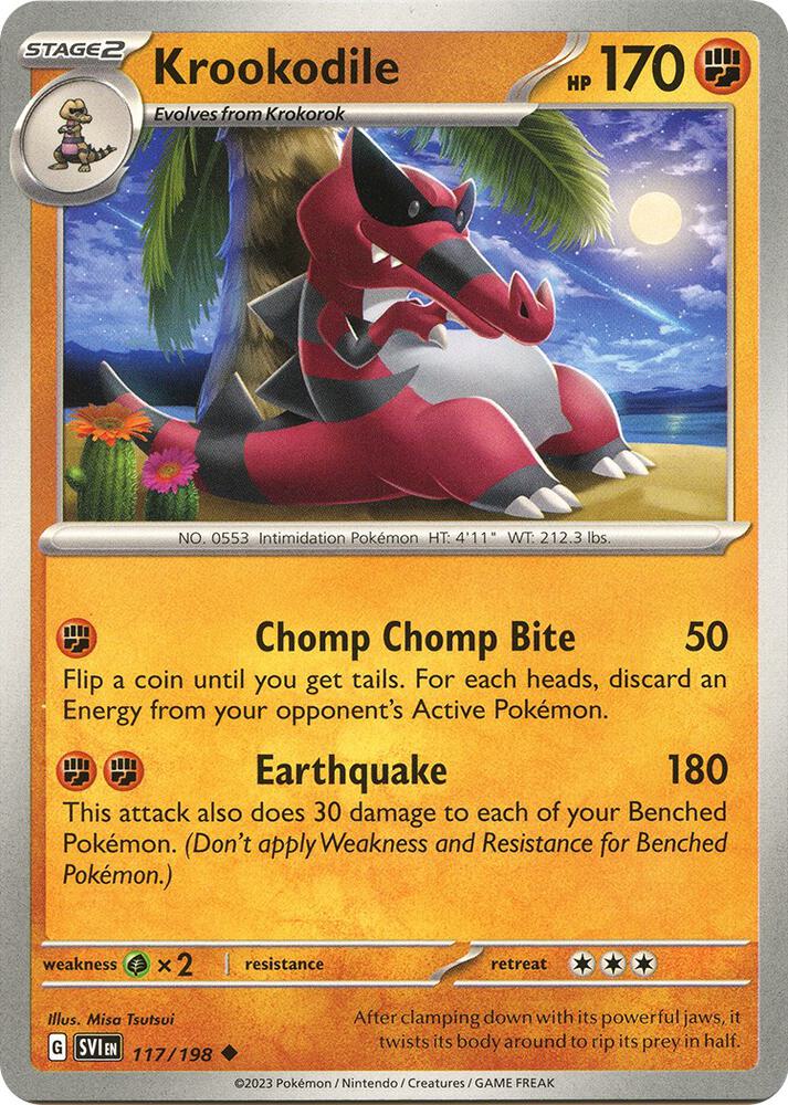 Pokemon - Scarlet & Violet - Krookodile - 117/198 - Reverse Holofoil