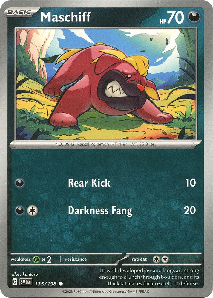 Pokemon - Scarlet & Violet - Maschiff - 135/198 - Reverse Holofoil