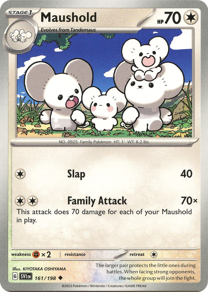Maushold 161/198 Reverse Holofoil — Scarlet & Violet Pokémon card