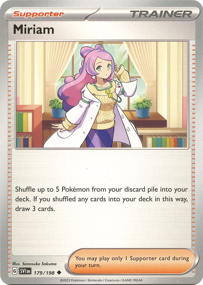 Miriam 179/198 Reverse Holofoil — Scarlet & Violet Pokémon card