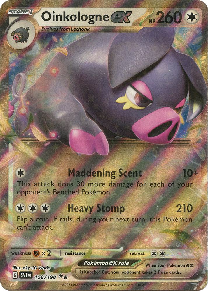 Oinkologne ex 158/198 Holofoil — Scarlet & Violet Pokémon card