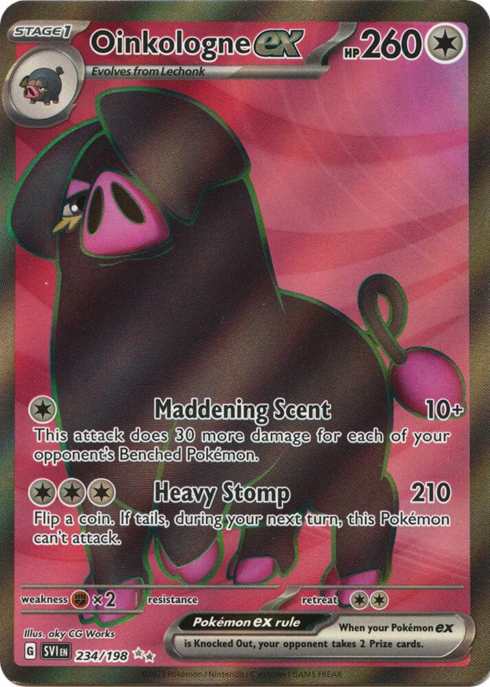 Oinkologne ex 234/198 Holofoil — Scarlet & Violet Pokémon card