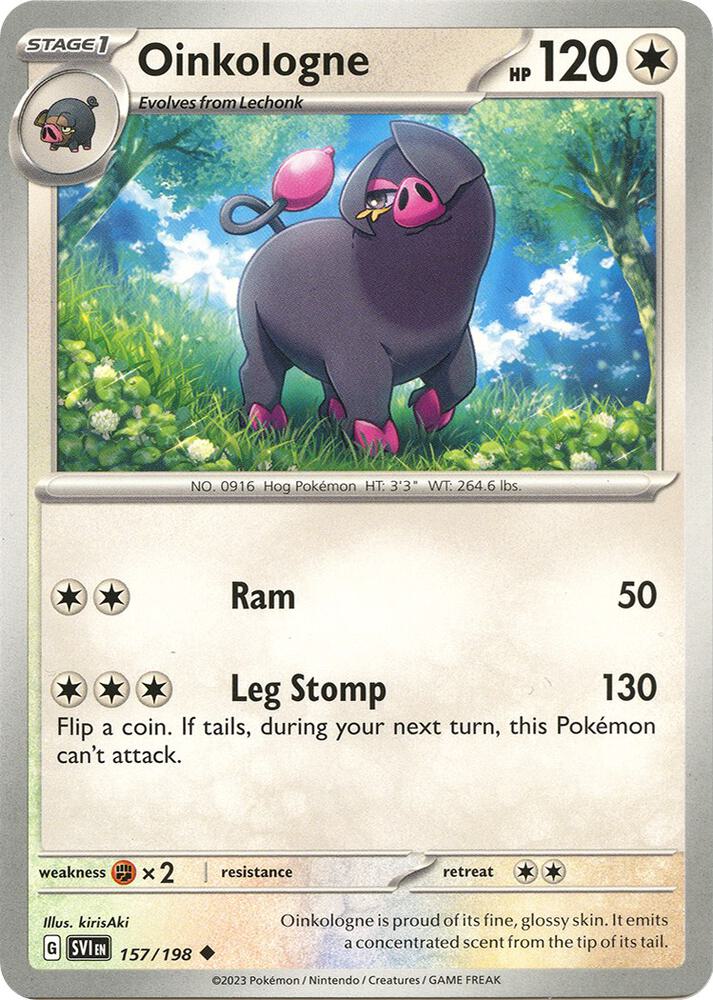 Oinkologne 157/198 Reverse Holofoil — Scarlet & Violet Pokémon card