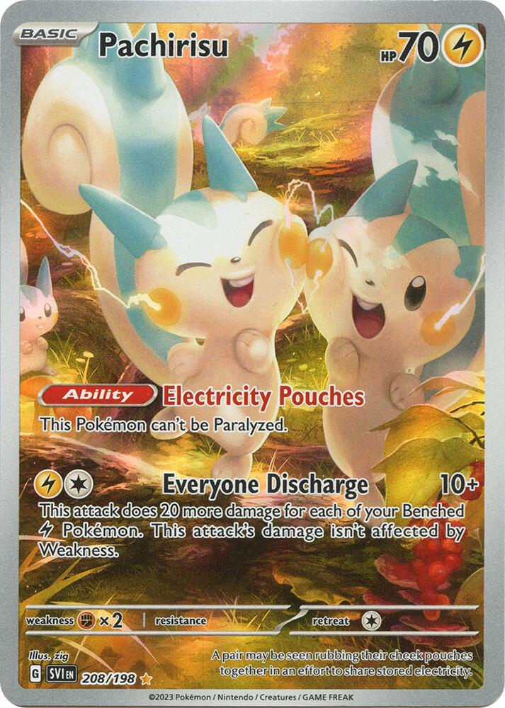 Pachirisu 208/198 Holofoil — Scarlet & Violet Pokémon card