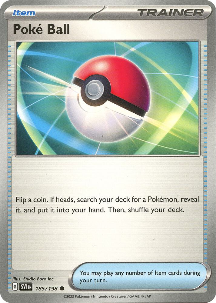 Poke Ball 185/198 Reverse Holofoil — Scarlet & Violet Pokémon card