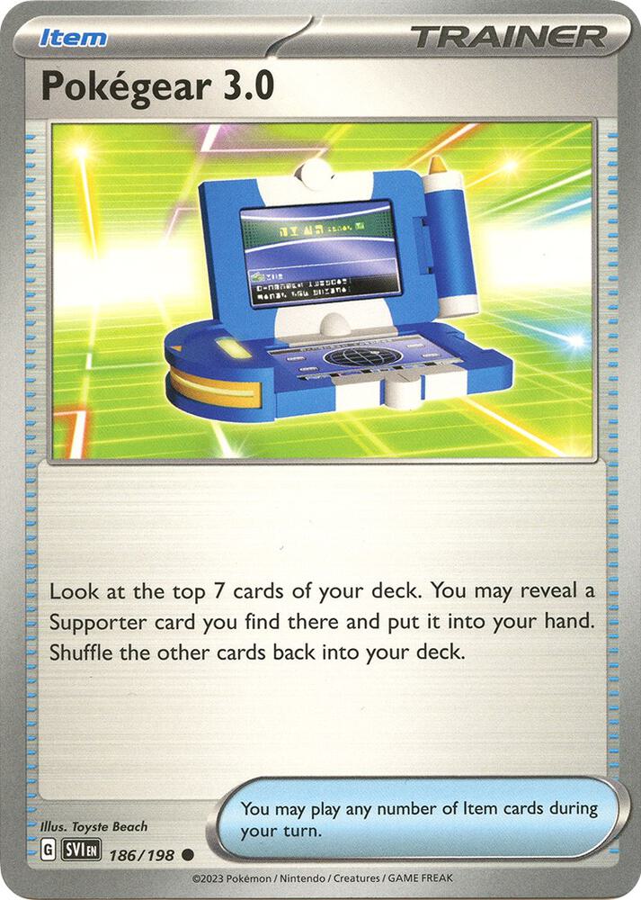 Pokegear 3.0 186/198 Reverse Holofoil — Scarlet & Violet Pokémon card